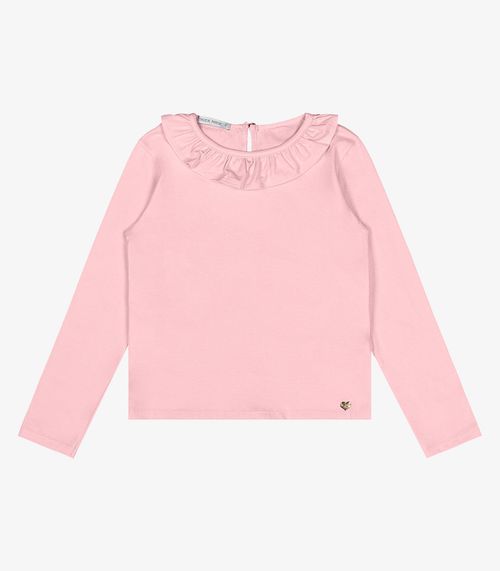 Blusa Infantil Manga Longa Cotton Trick Nick Rosa