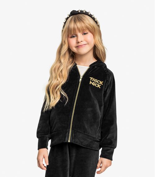 Conjunto Infantil Feminino em Plush Trick Nick Preto