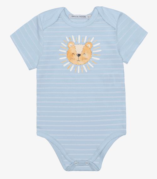 Body Infantil Cotton Listrado Trick Nick Azul
