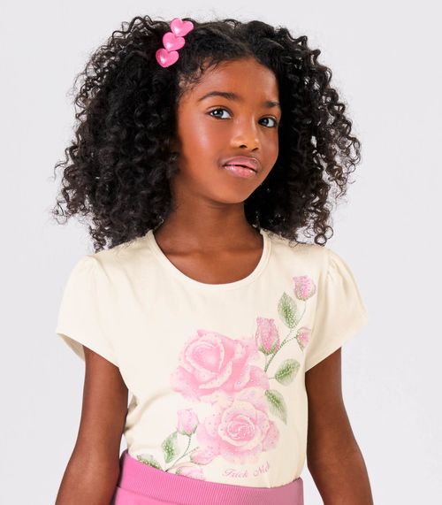Conjunto Blusa Com Short Saia Moletinho Trick Nick Bege