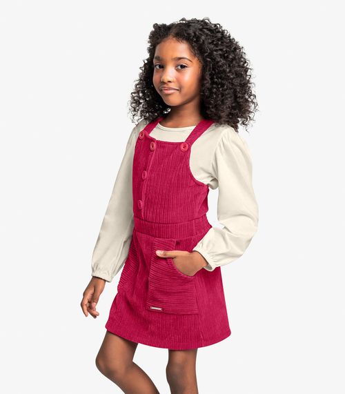 Conjunto Blusa Com Salopete Trick Nick Vermelho