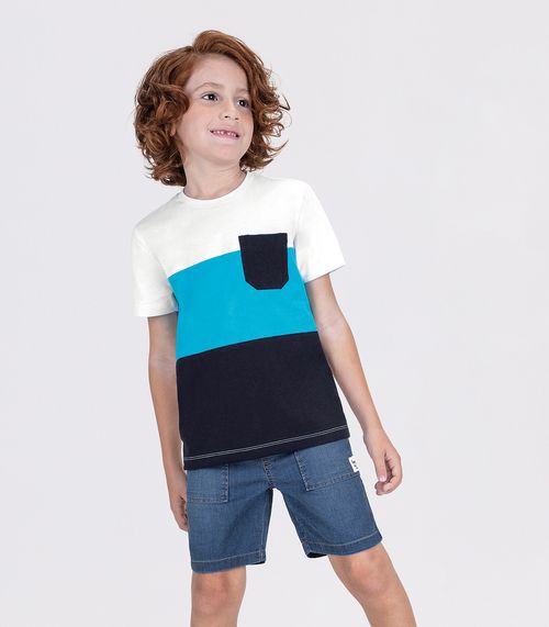 Conjunto Infantil Camiseta Com Bermuda Trick Nick Branco