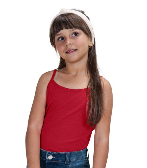 Blusa De Alça Infantil Feminino Trick Nick Vermelho