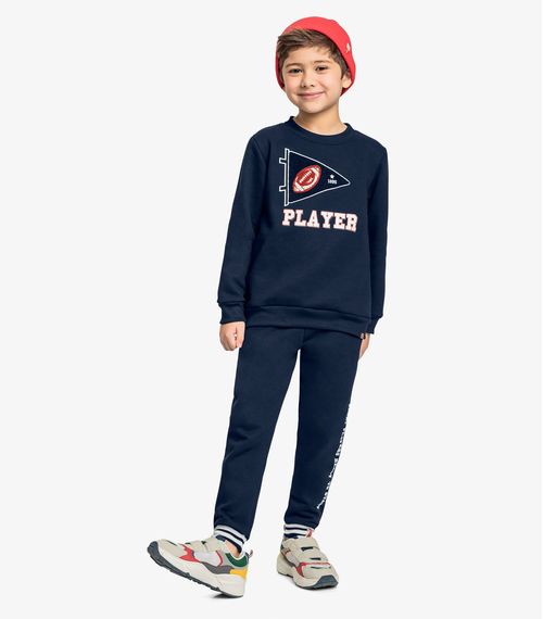 Conjunto Infantil Blusão Com Calça Trick Nick Azul