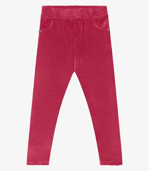 Legging Infantil Veludo Trick Nick Vermelho