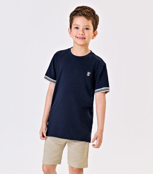 Camiseta Masculina em Cotton Leve Trick Nick Azul
