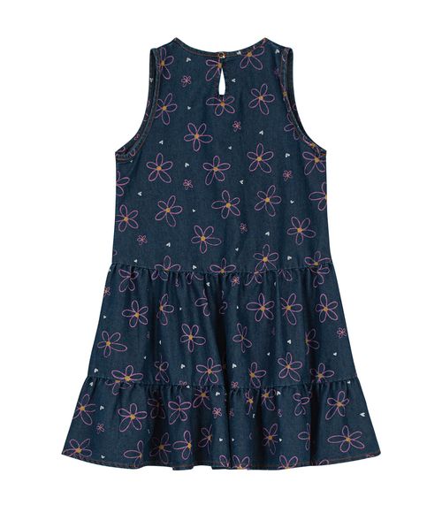 Vestido Jeans Infantil Denim Trick Nick Azul