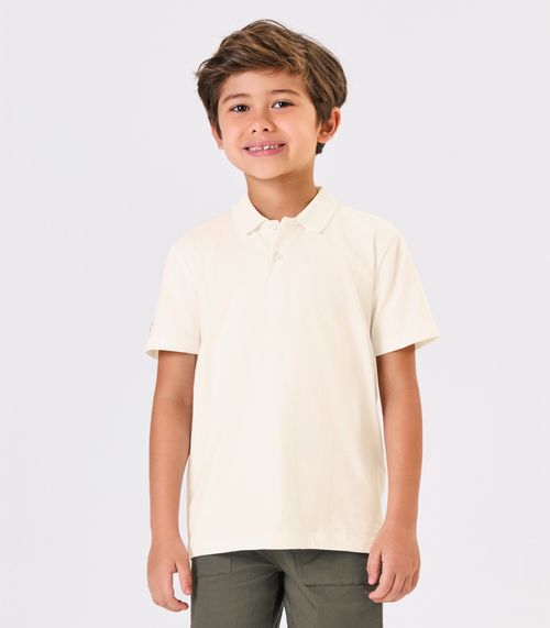 Polo Infantil Cotton Leve Rovi Kids Bege