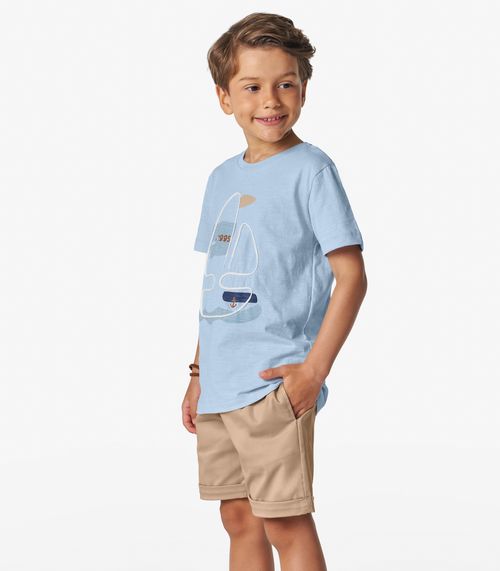 Conjunto Camiseta com Bermuda Masculino Trick Nick Azul