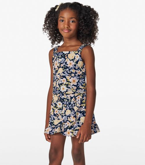 Conjunto Feminino Regata com Saia Trick Nick Azul Marinho