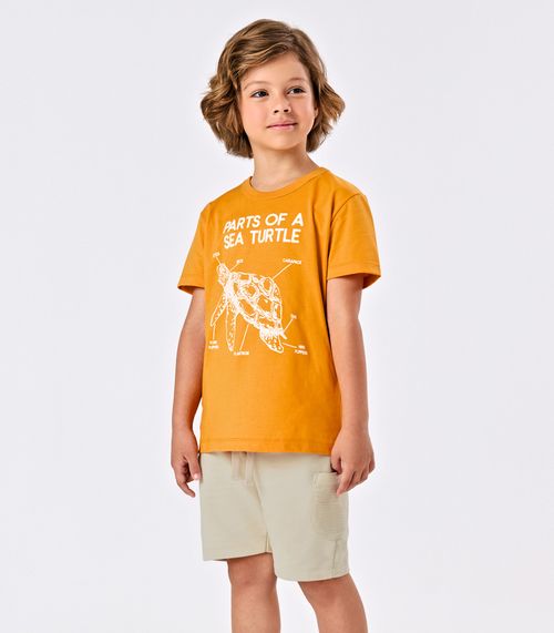 Conjunto Infantil Camiseta Com Bermuda Trick Nick Amarelo