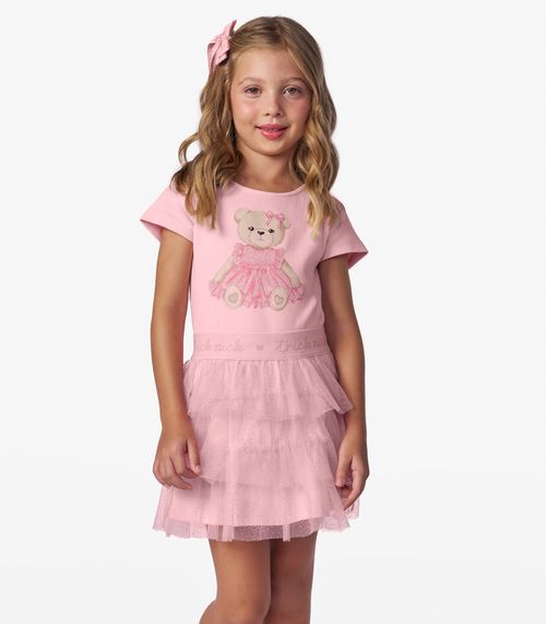 Conjunto Feminino Blusa Com Shorts Saia Trick Nick Rosa