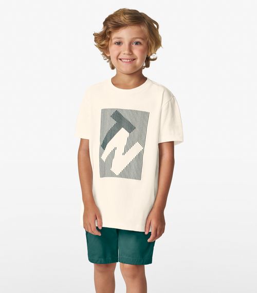 Conjunto Masculino Camiseta com Bermuda Trick Nick Branco