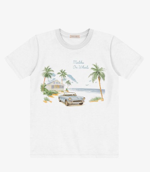 Camiseta Masculina em Meia Malha Trick Nick Branco