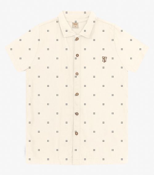 Camisa Infantil Masculina Viscose Dobby Trick Nick Branco