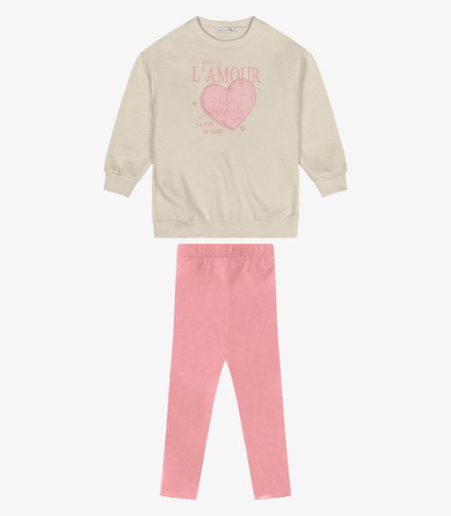 Conjunto Blusão Com Legging Trick Nick Bege