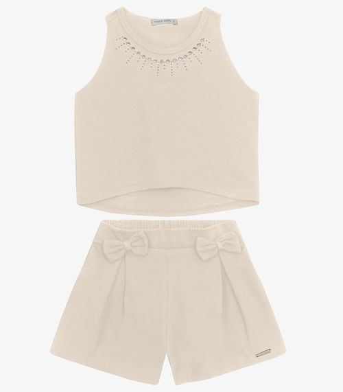 Conjunto Regata com Shorts em malhão Trick Nick Bege