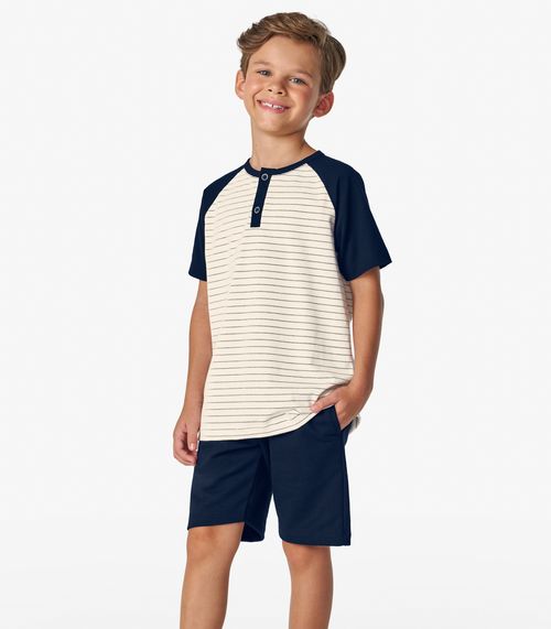 Conjunto Camiseta com Bermuda Trick Nick Off White