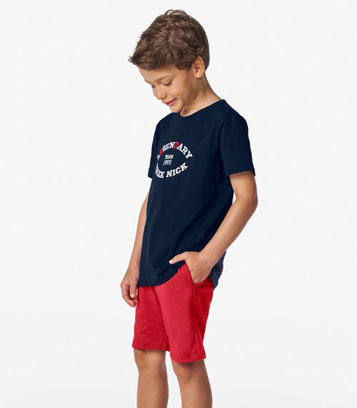 Conjunto Camiseta com Bermuda Trick Nick Azul Marinho