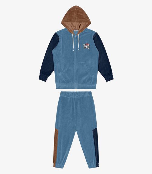 Conjunto Infantil Masculino em Plush Trick Nick Azul