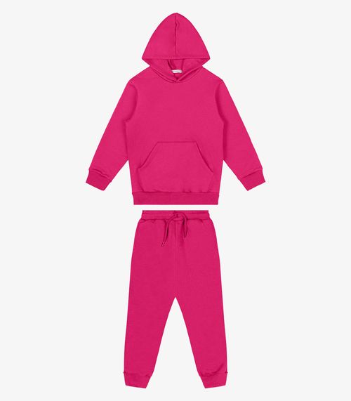 Conjunto Blusão Com Capuz e Calça Trick Nick Rosa