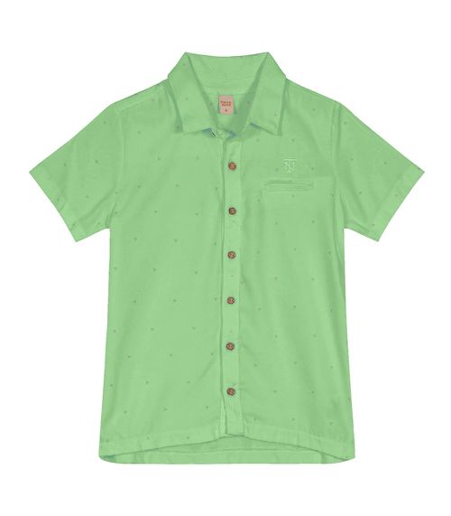 Camisa Infantil Masculina Viscose Dobby Trick Nick Verde