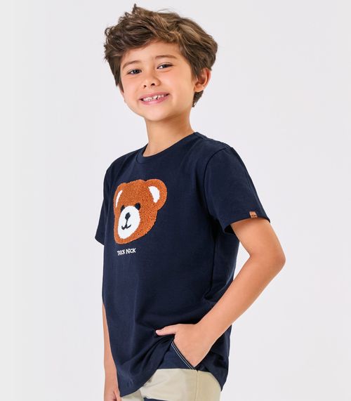 Conjunto Infantil Camiseta Com Bermuda Trick Nick Azul
