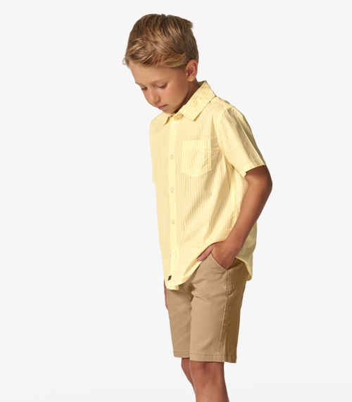 Conjunto Camisa com Bermuda Trick Nick Amarelo