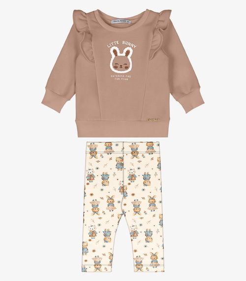 Conjunto de Blusão Com Legging Trick Nick Marrom