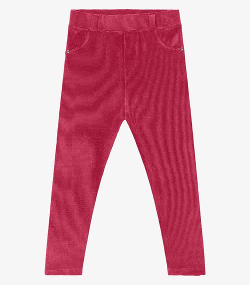Legging Infantil Veludo Trick Nick Vermelho