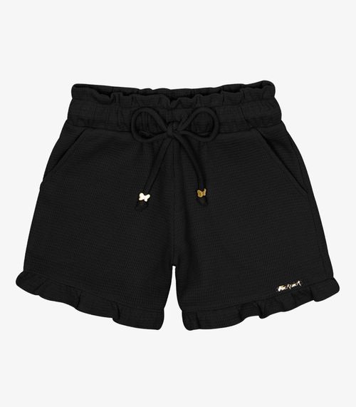 Shorts Infantil Maquinetado Trick Nick Preto