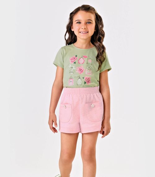 Conjunto Menina Blusa Com Shorts Trick Nick Verde