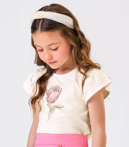 Conjunto Blusa Com Shorts Saia Trick Nick Bege