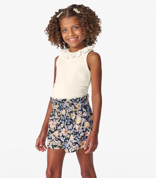 Conjunto Regata com Shorts feminino Trick Nick Bege