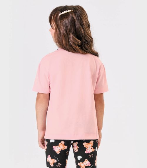 Blusa Infantil Meia Malha Trick Nick Rosa