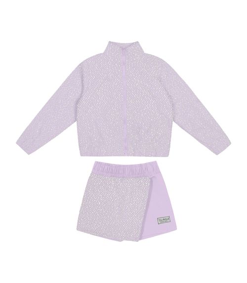 Conjunto Jaqueta com Shorts Saia Trick Nick Roxo