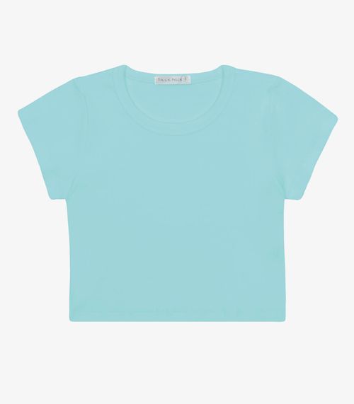 Blusa Cropped Infantil Ribana Canelada Trick Nick Verde