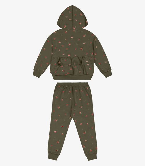 Conjunto Jaqueta Com Capuz e Calça Trick Nick Verde