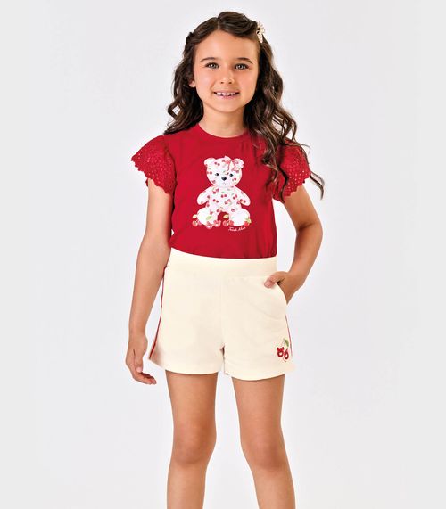 Conjunto Infantil Blusa Com Shorts Trick Nick Vermelho