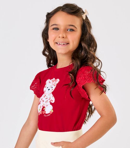 Conjunto Infantil Blusa Com Shorts Trick Nick Vermelho