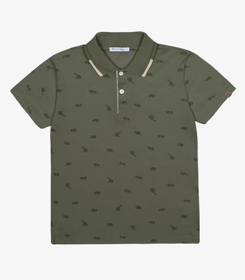 Polo Menino Cotton Trick Nick Verde