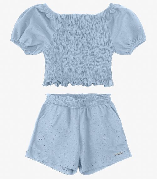 Conjunto Blusa com Shorts cotton glitterTrick Nick Azul