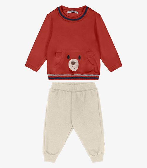Conjunto Blusão Com Calça em Plush Trick Nick Laranja