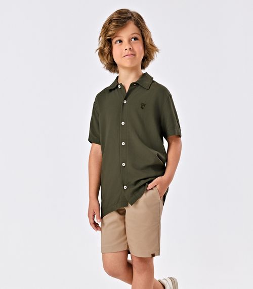 Conjunto Infantil Camisa Com Bermuda Trick Nick Verde