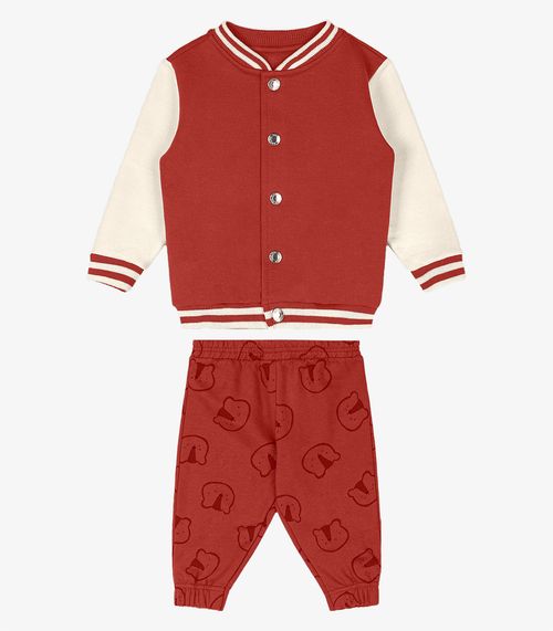 Conjunto Infantil Jaqueta Com Calça Trick Nick Laranja