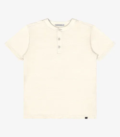 Camiseta Infantil Em Meia Malha Trick Nick Bege