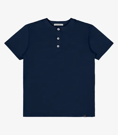 Camiseta Infantil Em Meia Malha Trick Nick Azul