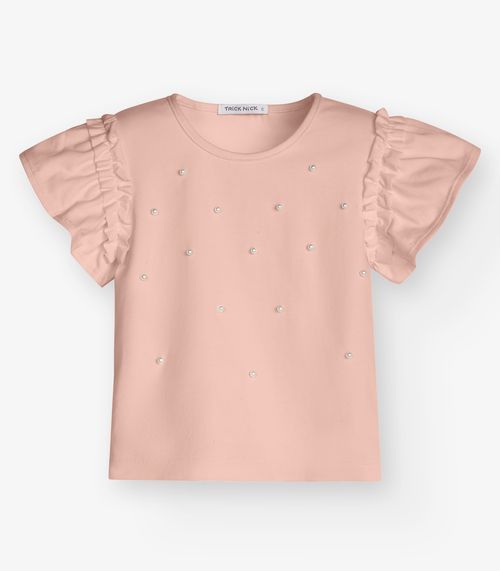 Conjunto Infantil Camiseta com Shorts Trick Nick Rosa