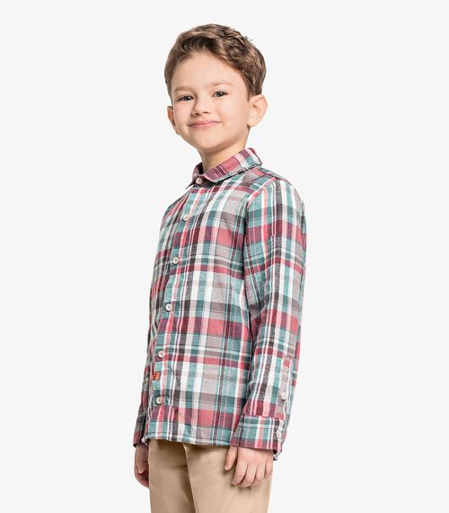 Camisa Infantil Manga Longa Xadrez Trick Nick Preto