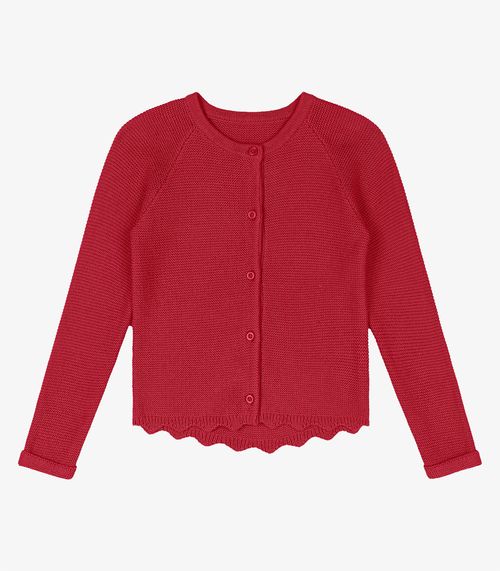 Cardigan Infantil Tricot Trick Nick Vermelho